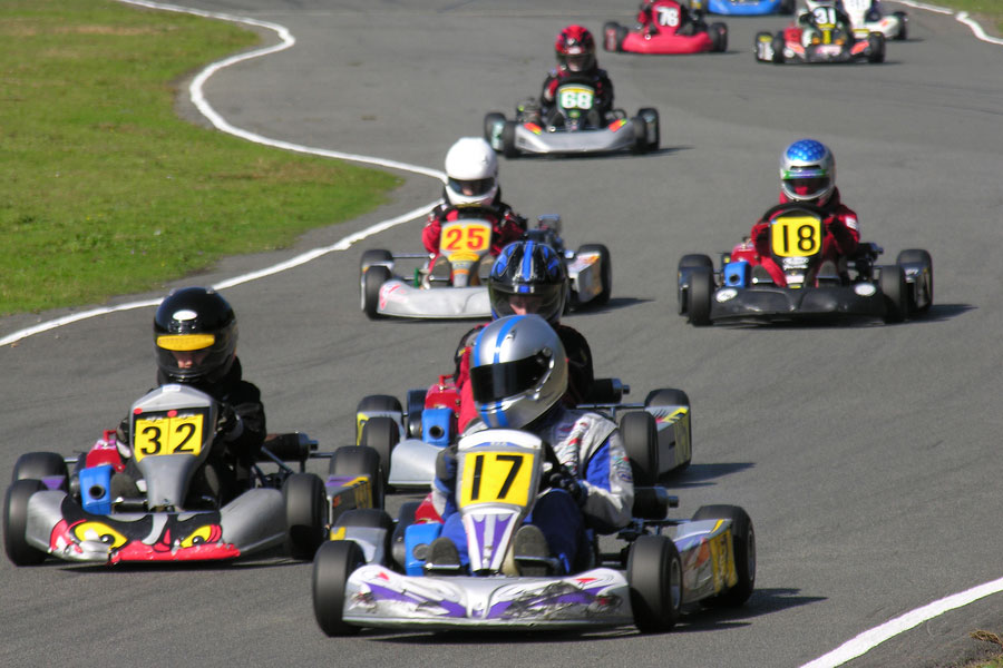 the start of a go kart race